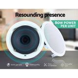 Darrahopens Audio & Video > Speakers Giantz 6 Inch Ceiling Speakers In Wall Speaker Home Audio Stereos Tweeter 4pcs