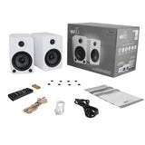 Darrahopens Audio & Video > Speakers Kanto YU4 140W Powered Bookshelf Speakers with Bluetooth and Phono Preamp - Pair, Matte White