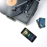 darrahopens Audio & Video > Speakers mbeat Uptown Retro Turntable and Cassette Player with Bluetooth Speakers
