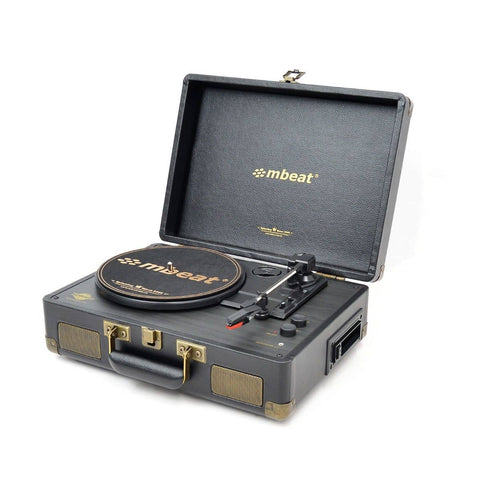 darrahopens Audio & Video > Speakers mbeat Uptown Retro Turntable and Cassette Player with Bluetooth Speakers