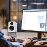 Darrahopens Audio & Video > TV Accessories Kanto SE2W Elevated Desktop Speaker Stands for Small Speakers - Pair, White