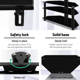 darrahopens Audio & Video > TV Acessories Artiss 3 Tier Floor TV Stand with Bracket Shelf Mount