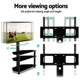 darrahopens Audio & Video > TV Acessories Artiss 3 Tier Floor TV Stand with Bracket Shelf Mount