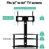 darrahopens Audio & Video > TV Acessories Artiss 3 Tier Floor TV Stand with Bracket Shelf Mount