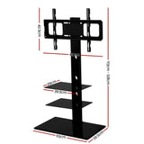 darrahopens Audio & Video > TV Acessories Artiss Floor TV Stand Bracket Mount Swivel Height Adjustable 32 to 70 Inch Black