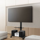 darrahopens Audio & Video > TV Acessories Artiss Floor TV Stand Brakcket Mount Swivel Height Adjustable 32 to 70 Inch Black