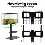 darrahopens Audio & Video > TV Acessories Artiss Floor TV Stand with Bracket Shelf Mount