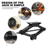 darrahopens Auto Accessories > Auto Accessories Others 2 Ton Scissor Jack Car Van Wind Up Tyre Lift Chrome Crank Handle Emergency Tool