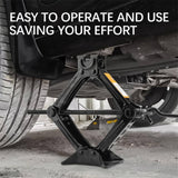 darrahopens Auto Accessories > Auto Accessories Others 2 Ton Scissor Jack Car Van Wind Up Tyre Lift Chrome Crank Handle Emergency Tool