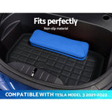 Darrahopens Auto Accessories > Auto Accessories Others 3PCS Car Rear Front Cargo Trunk Toolbox Luggage Rubber Mats for Tesla Model 3 2021-2022