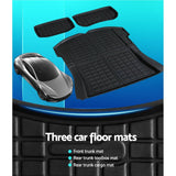 Darrahopens Auto Accessories > Auto Accessories Others 3PCS Car Rear Front Cargo Trunk Toolbox Luggage Rubber Mats for Tesla Model 3 2021-2022