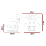 darrahopens Auto Accessories > Auto Accessories Others Giantz PU Leather Tractor Seat - Black