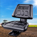 darrahopens Auto Accessories > Auto Accessories Others Giantz PU Leather Tractor Seat with Sliding Track - Black