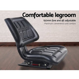 darrahopens Auto Accessories > Auto Accessories Others Giantz PU Leather Tractor Seat with Sliding Track - Black