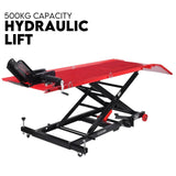 Darrahopens Auto Accessories > Auto Accessories Others Motorcycle Lift Table Hydraulic 500kg Bike Jack Mechanic Stand Hoist Lifter