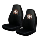 Darrahopens Auto Accessories > Auto Accessories Others Pair of Emoji Car Front Seat Covers Monkey Face