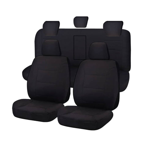 darrahopens Auto Accessories > Auto Accessories Others Seat Covers for ISUZU D-MAX 06/2012 - 06/2020 DUAL CAB CHASSIS UTILITY FR BLACK CHALLENGER