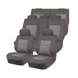 darrahopens Auto Accessories > Auto Accessories Others Seat Covers for MITSUBISHI OUTLANDER ZJ.ZK.ZL SERIES 11/2012 - 07/2021 4X4 SUV/WAGON 7 SEATERS FMR GREY PREMIUM