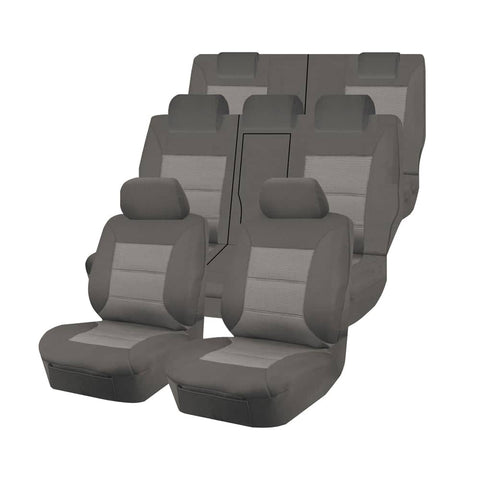 darrahopens Auto Accessories > Auto Accessories Others Seat Covers for MITSUBISHI OUTLANDER ZJ.ZK.ZL SERIES 11/2012 - 07/2021 4X4 SUV/WAGON 7 SEATERS FMR GREY PREMIUM