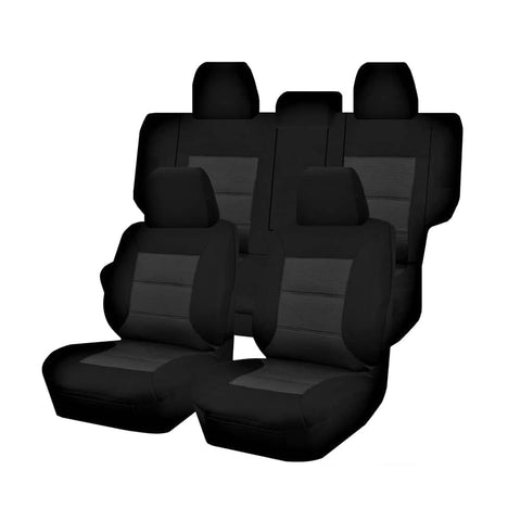 darrahopens Auto Accessories > Auto Accessories Others Seat Covers for MITSUBISHI PAJERO NS.NT.NW.NX SERIES 11/2006 - ON LWB 4X4 SUV/WAGON 7 SEATERS FM BLACK PREMIUM