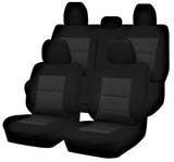 darrahopens Auto Accessories > Auto Accessories Others Seat Covers for MITSUBISHI TRITON FR MQ SERIES 01/2015 - ON DUAL CAB UTILITY FR BLACK PREMIUM