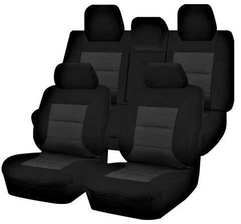 darrahopens Auto Accessories > Auto Accessories Others Seat Covers for TOYOTA CAMRY ASV50R 12/2011 - 12/2017 4 DOOR SEDAN FR BLACK PREMIUM