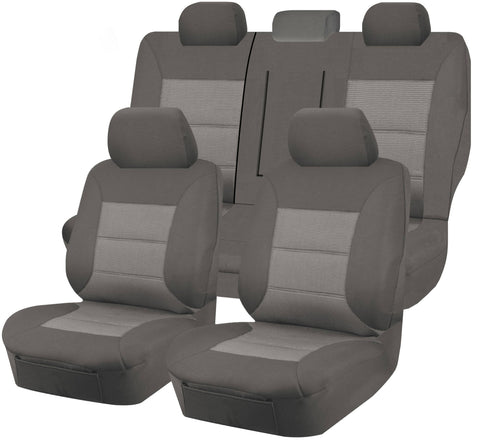 darrahopens Auto Accessories > Auto Accessories Others Seat Covers for TOYOTA HIACE CREW VAN LWB 02/2019 -ON 2 ROWS PREMIUM GREY