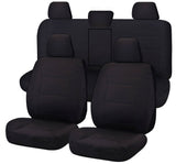 darrahopens Auto Accessories > Auto Accessories Others Seat Covers for TOYOTA HILUX 08/2015 - ON DUAL CAB UTILITY FR 40/60 SPLIT BASE WITH A/REST BLACK CHALLENGER