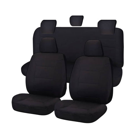 darrahopens Auto Accessories > Auto Accessories Others Seat Covers for TOYOTA HILUX SR - SR5 4X4 KUN26R - GGN25R 04/2005 - 06/2015 S DUAL CAB UTILITY FR BLACK CHALLENGER