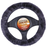 darrahopens Auto Accessories > Auto Accessories Others Sheepskin Steering Wheel Cover - Charcoal