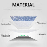 Darrahopens Auto Accessories > Auto Accessories Others SUV Car Cover Waterproof Aluminum Extra Large Rain UV Dust Hail Resitant YXL(5Mx 2M x 1.75M)