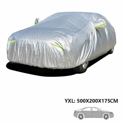 Darrahopens Auto Accessories > Auto Accessories Others SUV Car Cover Waterproof Aluminum Extra Large Rain UV Dust Hail Resitant YXL(5Mx 2M x 1.75M)