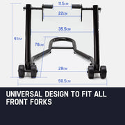 darrahopens Auto Accessories > Auto Accessories Others T-REX Motorcycle Front Stand Heavy-Duty Motorbike Lift Paddock Carrier Bike Fork