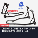 darrahopens Auto Accessories > Auto Accessories Others T-REX Motorcycle Stands Front & Rear Heavy-Duty Motorbike Lift Paddock Steel