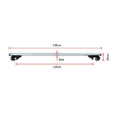 darrahopens Auto Accessories > Auto Accessories Others Universal Car Top Roof Rail Rack Cross Bar Aluminium Lockable 1350MM