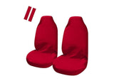 darrahopens Auto Accessories > Auto Accessories Others Universal Pulse Throwover Front Seat Covers - Bonus Seat Belt Buddies | Red