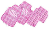 darrahopens Auto Accessories > Auto Accessories Others VENOM 4-Piece Car Mat - PINK [Rubber/Aluminium Look]