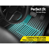 Darrahopens Auto Accessories > Auto Accessories Others Weisshorn Car Rubber Floor Mats Front and Rear Fits Tesla Model Y 2021-2022