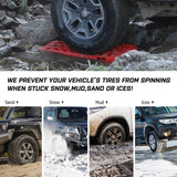darrahopens Auto Accessories > Auto Accessories Others X-BULL KIT1 Recovery track Board Traction Sand trucks strap mounting 4x4 Sand Snow Car BALCK