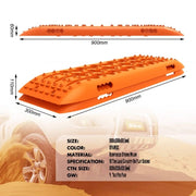 darrahopens Auto Accessories > Auto Accessories Others X-BULL KIT1 Recovery track Board Traction Sand trucks strap mounting 4x4 Sand Snow Car ORANGE