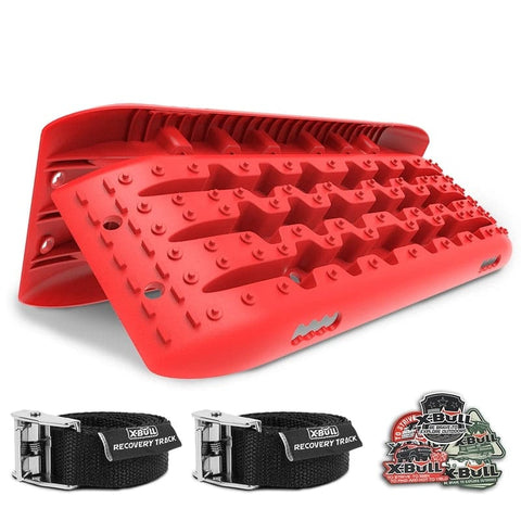 darrahopens Auto Accessories > Auto Accessories Others X-BULL KIT1 Recovery track Board Traction Sand trucks strap mounting 4x4 Sand Snow Car RED