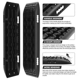 Darrahopens Auto Accessories > Auto Accessories Others X-BULL Recovery Tracks Gen 2.0 10T Sand Mud Snow 2 Pairs Offroad 4WD 4x4 2PC 91CM Black