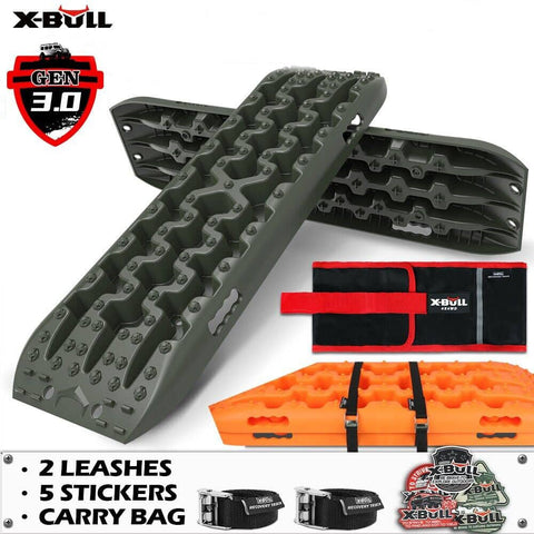 darrahopens Auto Accessories > Auto Accessories Others X-BULL Recovery tracks kit Boards 4WD strap mounting 4x4 Sand Snow Car qrange GEN3.0 6pcs OLIVE