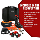 darrahopens Auto Accessories > Auto Accessories Others X-BULL Winch Recovery Kit Recovery tracks /Snatch Strap Off Road 4WD orange