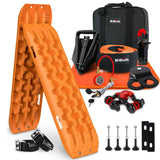 Darrahopens Auto Accessories > Auto Accessories Others X-BULL Winch Recovery Kit with Recovery Tracks Boards Gen 3.0 Mounting Pins Snatch Strap Off Road 4WD Orange