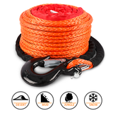 Darrahopens Auto Accessories > Auto Accessories Others ZESUPER Winch Rope 9.5MM X 30M Dyneema SK75 Hook Synthetic Car Tow Recovery Cable Hook