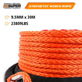 Darrahopens Auto Accessories > Auto Accessories Others ZESUPER Winch Rope 9.5MM X 30M Dyneema SK75 Hook Synthetic Car Tow Recovery Cable Hook