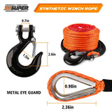 Darrahopens Auto Accessories > Auto Accessories Others ZESUPER Winch Rope 9.5MM X 30M Dyneema SK75 Hook Synthetic Car Tow Recovery Cable Hook