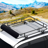 Darrahopens Auto Accessories > Cross Bar Giantz Universal Car Roof Rack Basket Luggage Carrier Steel Vehicle Cargo 123cm
