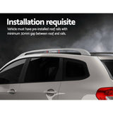 darrahopens Auto Accessories > Cross Bar Universal Car Roof Rack 1080mm Cross Bars Aluminium Black Adjustable  Car 90kgs load Carrier